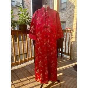 Vintage Chinese Ornate Traditional Silk Dress Robe